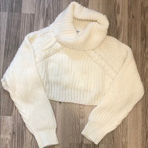 Crop ivory sweater